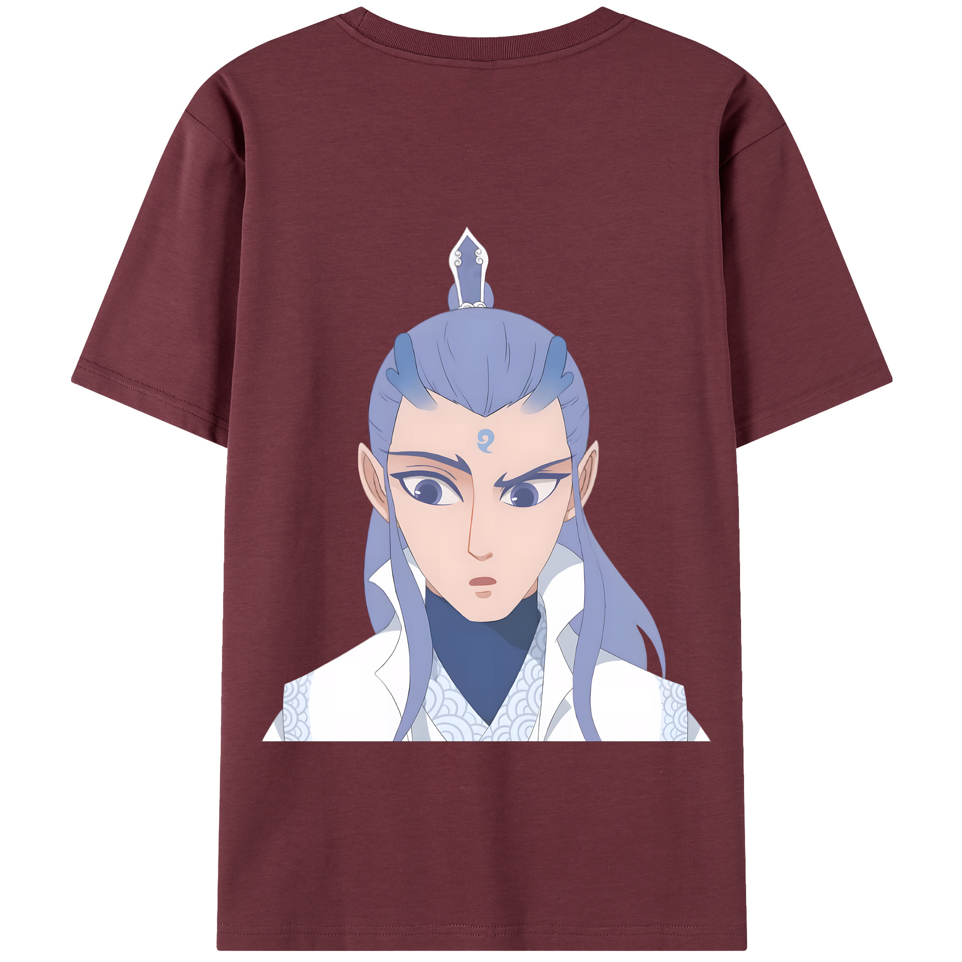 （画像用） Ne Zha 2 ナタ 魔童の大暴れ 綿100％半袖Tシャツ（背面プリント）